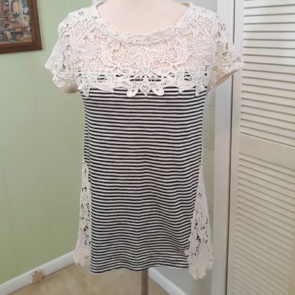 Anthropologie Tops - Anthro meadow rue crochet lace top blouse XS *5
